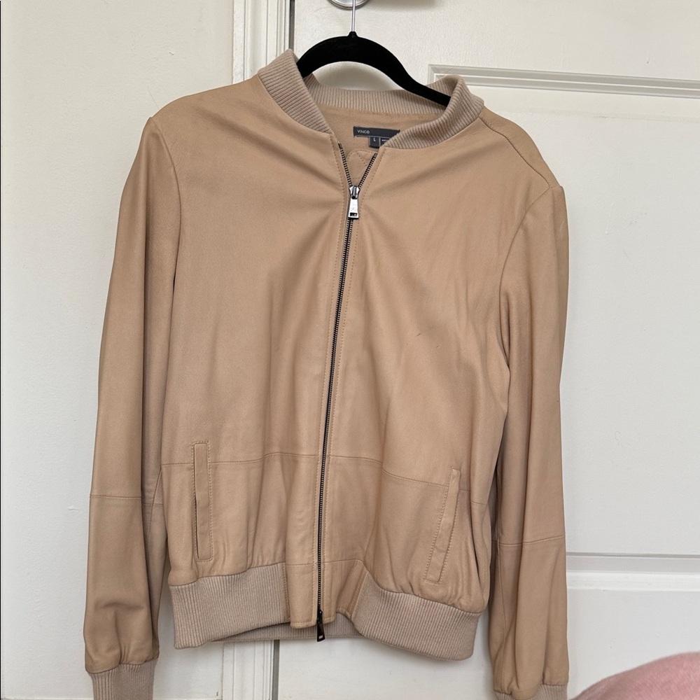 Vince Beige Bomber Jacket